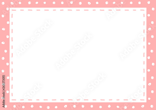 ステッチ　ドットフレーム