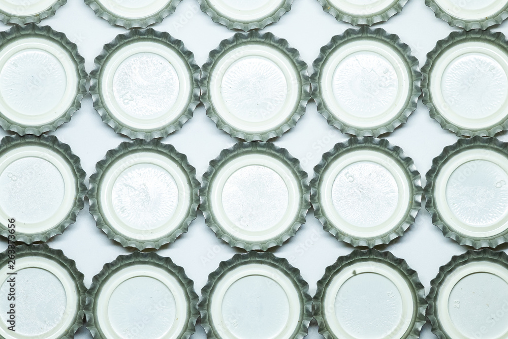 Close Up aluminum rings cap on white background. Close Up aluminum rings cap on white background.