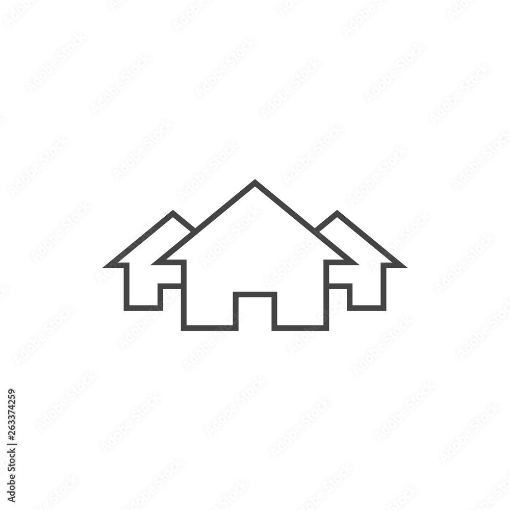House graphic design template vector isolated