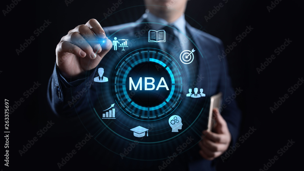 MBA Master of business administration Education concept. MBA Master of business administration Education concept.