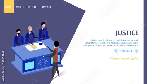 Justice Horizontal Banner with Copy Space. Law.