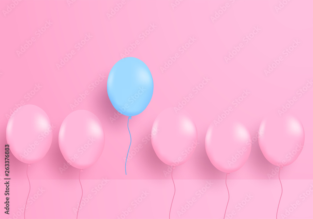 custom made wallpaper toronto digitalDifferent business concept. Design with blue balloon and pink balloons . new ideas. creative idea. vector.