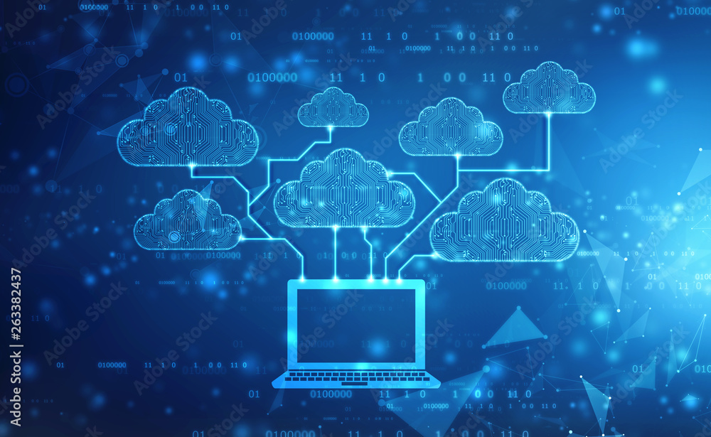 2d rendering Cloud computing, Cloud Computing Concept, Cloud computing technology internet concept background 2d rendering Cloud computing, Cloud Computing Concept, Cloud computing technology internet concept background