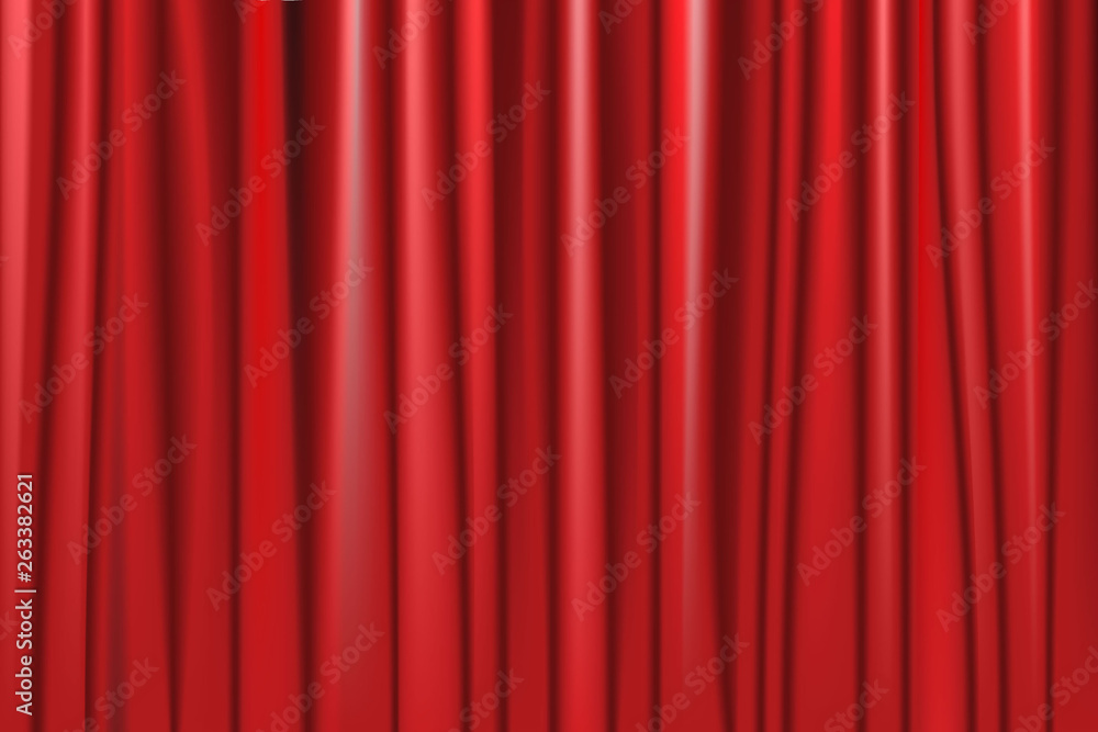 Theater red curtain with spot lighting. Theater red curtain with spot lighting.