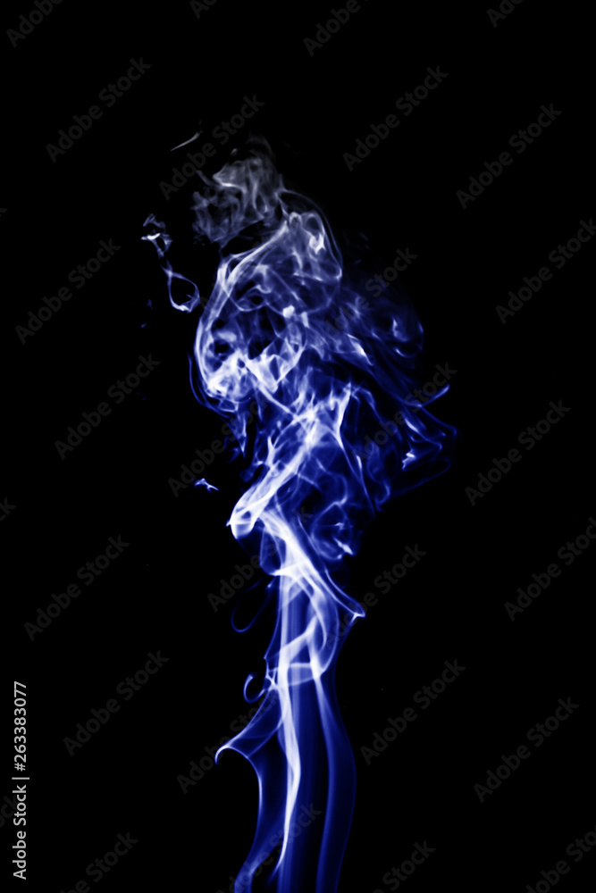 Abstract blue fog or smoke movement on black background Abstract blue fog or smoke movement on black background