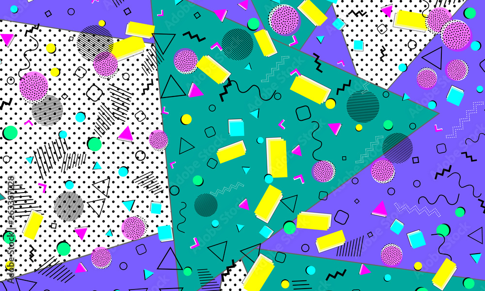 Pop art color background. Memphis pattern Pop art color background. Memphis pattern