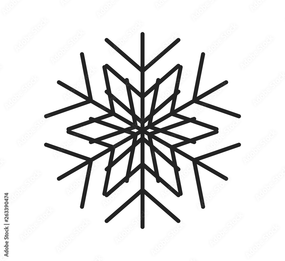 Snowflake icon. Flat style vector EPS. Snowflake icon. Flat style vector EPS.