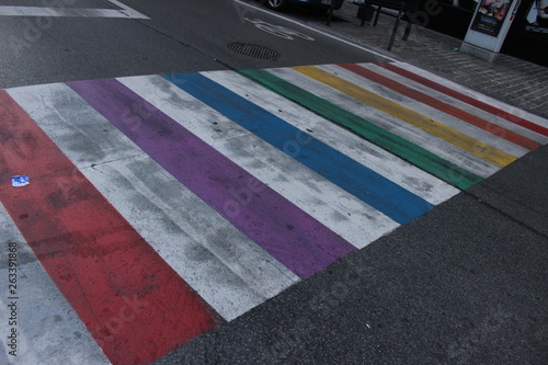 Rainbow crosswalk © Grady