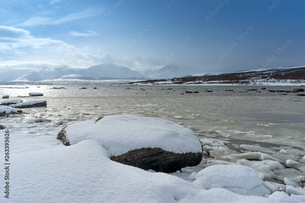 Obraz premium Coast of the Norwegian Sea.Tromso