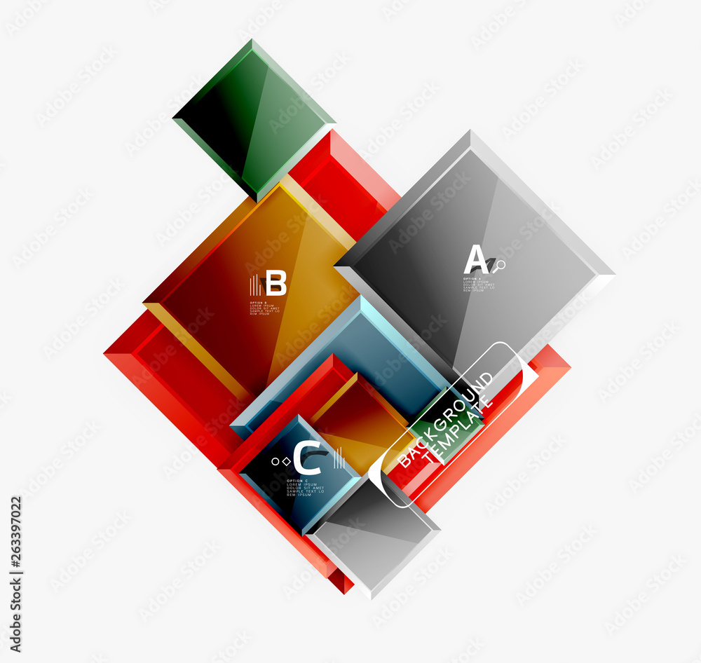 Minimal square banner abstract background