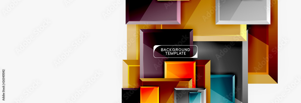 Abstract square composition for background, banner or logo Abstract square composition for background, banner or logo