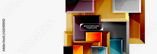 Abstract square composition for background, banner or logo