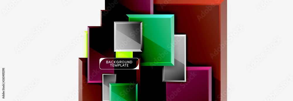 Minimal square banner abstract background