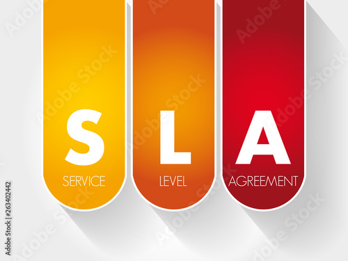SLA - Service Level Agreement acronym, business concept background