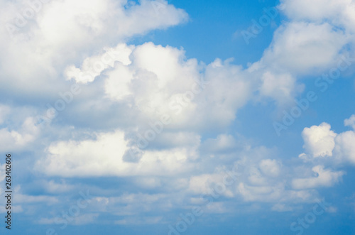 Blue sky with blurred pattern background