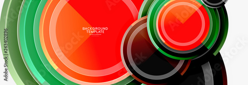 Colorful glossy circles background