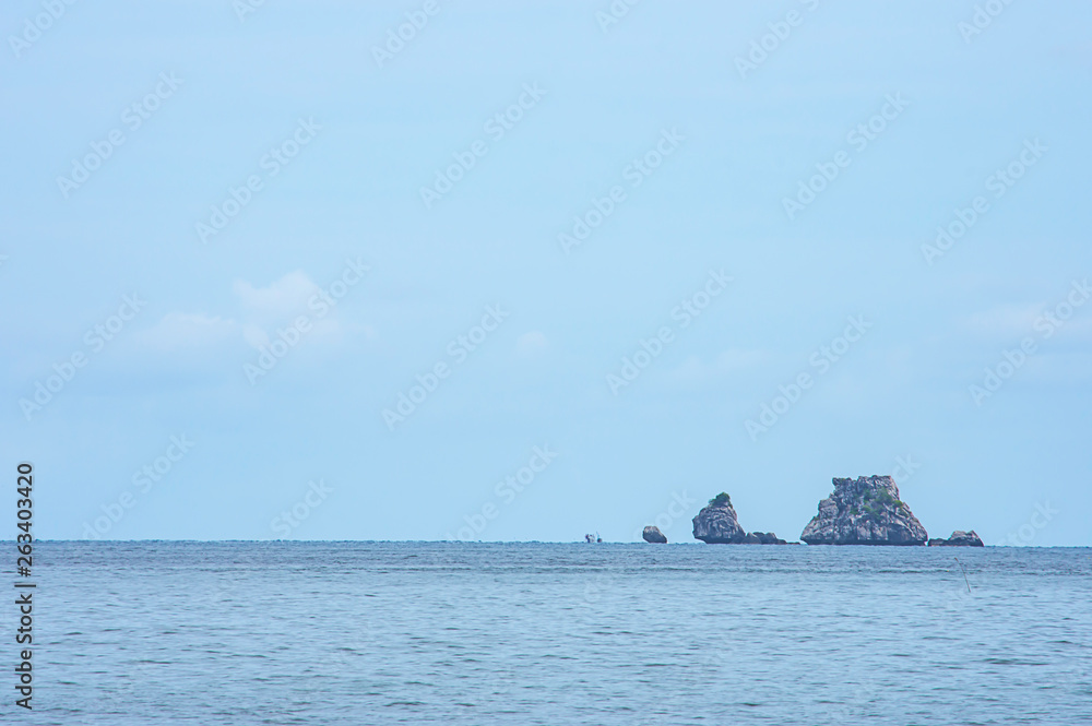 The beauty of the sky In the sea and island at Chumphon in Thailand. The beauty of the sky In the sea and island at Chumphon in Thailand.