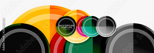 Colorful glossy circles background