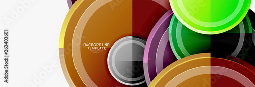 Colorful glossy circles background