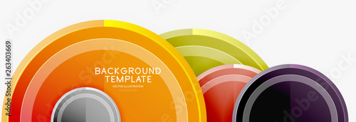 Colorful glossy circles background