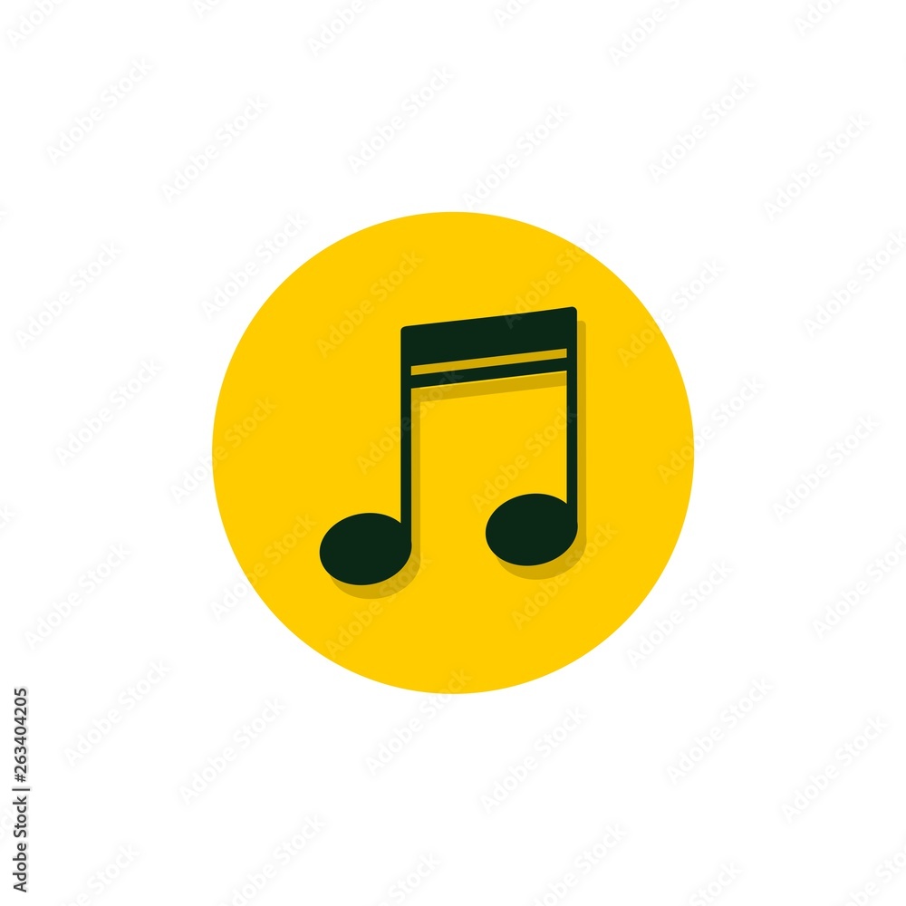 Illustration Multimedia Icon, Music note Illustration Multimedia Icon, Music note