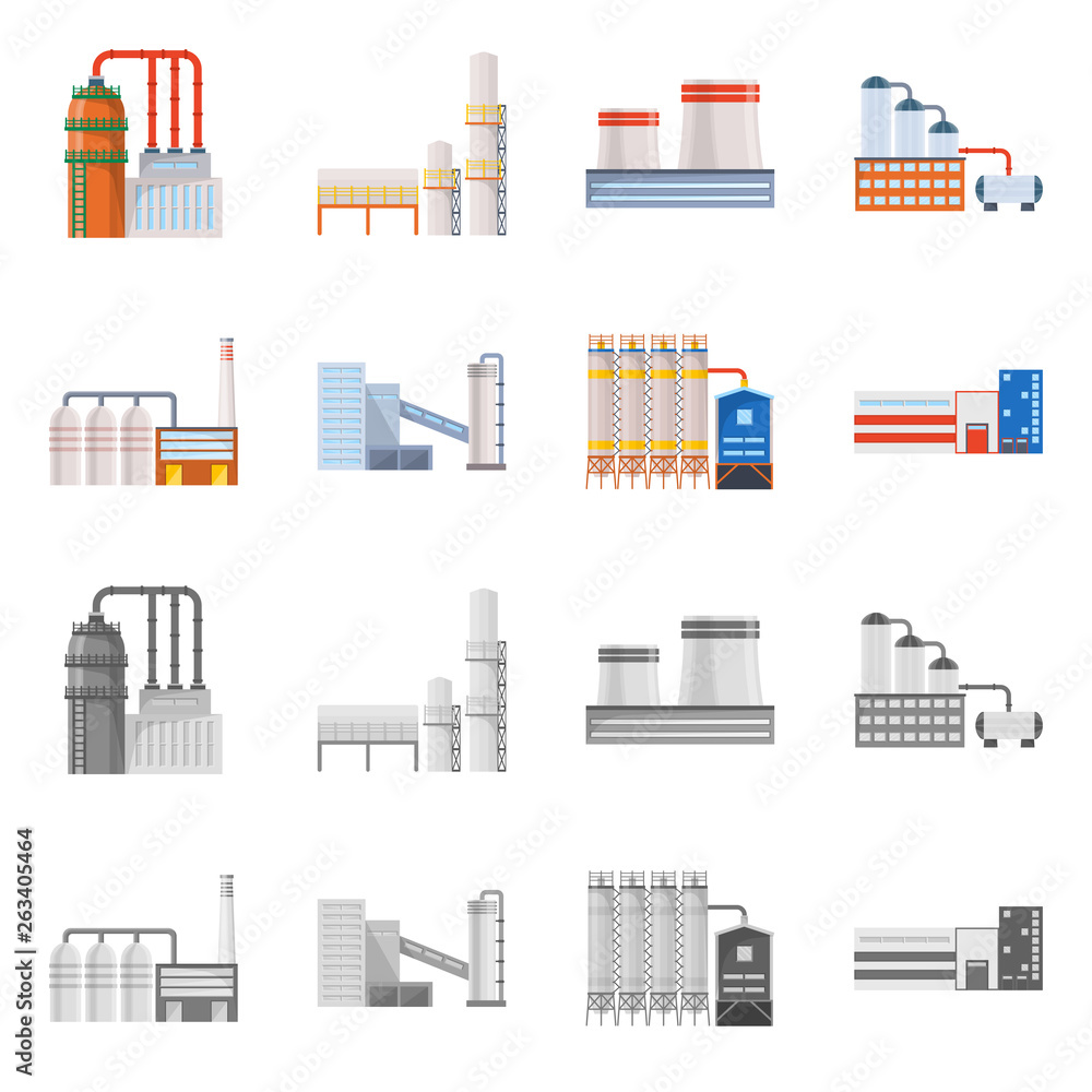 Vector design of production and structure icon. Set of production and technology stock symbol for web. Vector design of production and structure icon. Set of production and technology stock symbol for web.