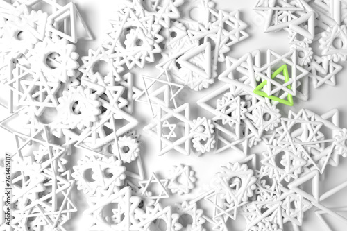 Photography Bunch of triangle & star, market differentiation or outstanding, for design texture & background