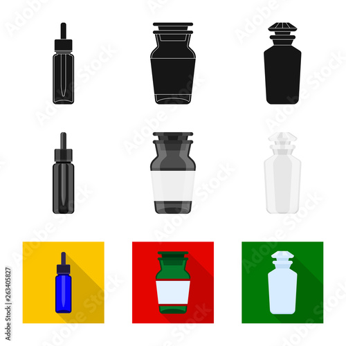 Isolated object of retail and healthcare sign. Set of retail and wellness vector icon for stock.