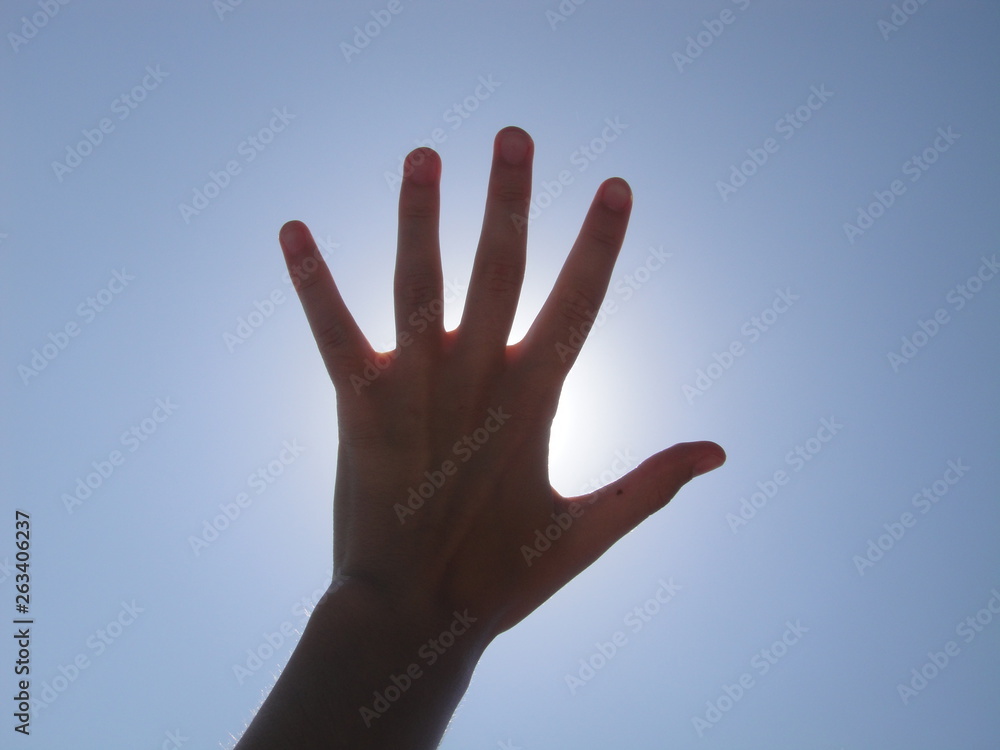 Hand Covering Sun Hand Covering Sun
