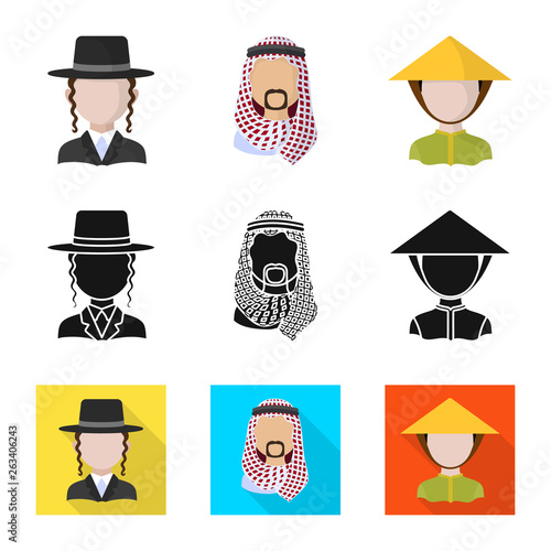 Vector illustration of imitator and resident sign. Collection of imitator and culture stock vector illustration.