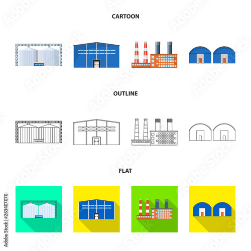 Vector illustration of production and structure sign. Collection of production and technology vector icon for stock.