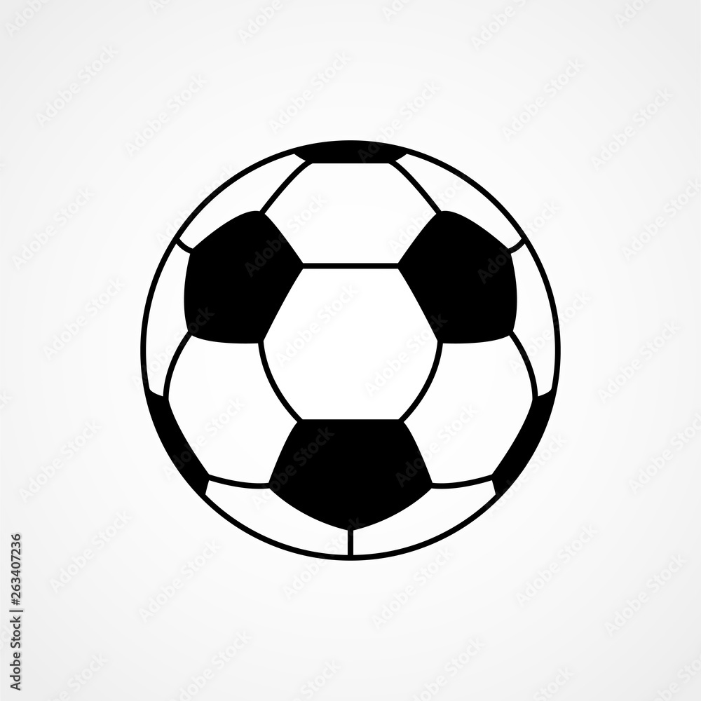 Fototapeta premium Soccer ball. Football. Vector icon isolated on white background. Flat vector illustration.