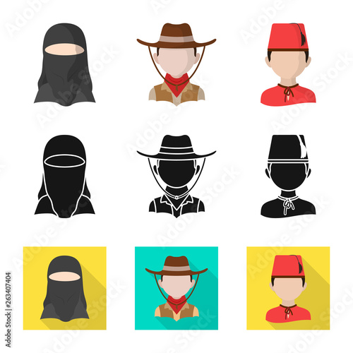 Vector design of imitator and resident symbol. Collection of imitator and culture stock vector illustration.