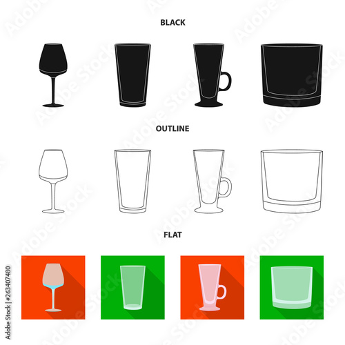 Vector illustration of form and celebration icon. Set of form and volume stock symbol for web.