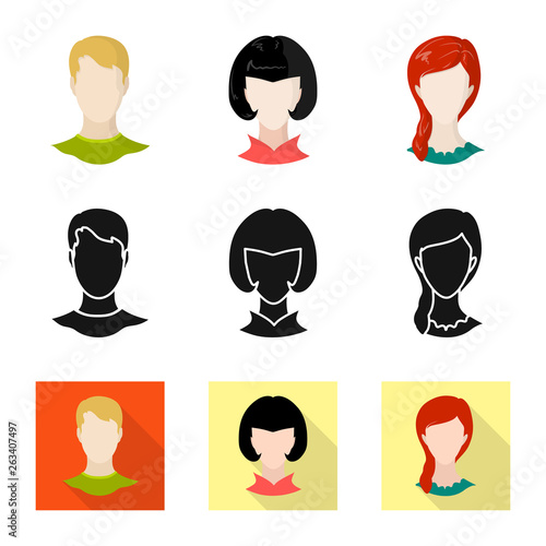 Isolated object of professional and photo icon. Set of professional and profile stock vector illustration.