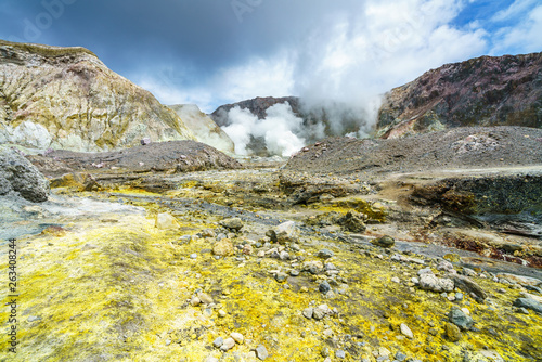 Smoke,volcanic crater,white island,new zealand 52 photo