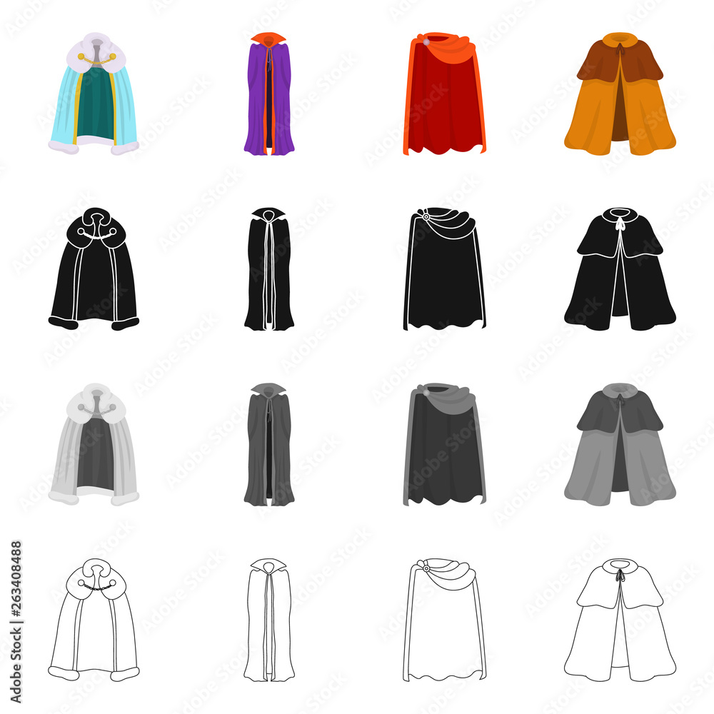 Vector design of material and clothing symbol. Set of material and garment vector icon for stock. Vector design of material and clothing symbol. Set of material and garment vector icon for stock.