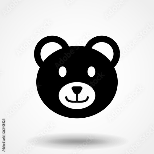 teddy bear, toy, icon, vector illustration eps10