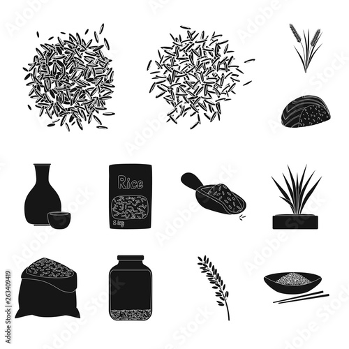Isolated object of diet and cooking sign. Set of diet and organic stock symbol for web.