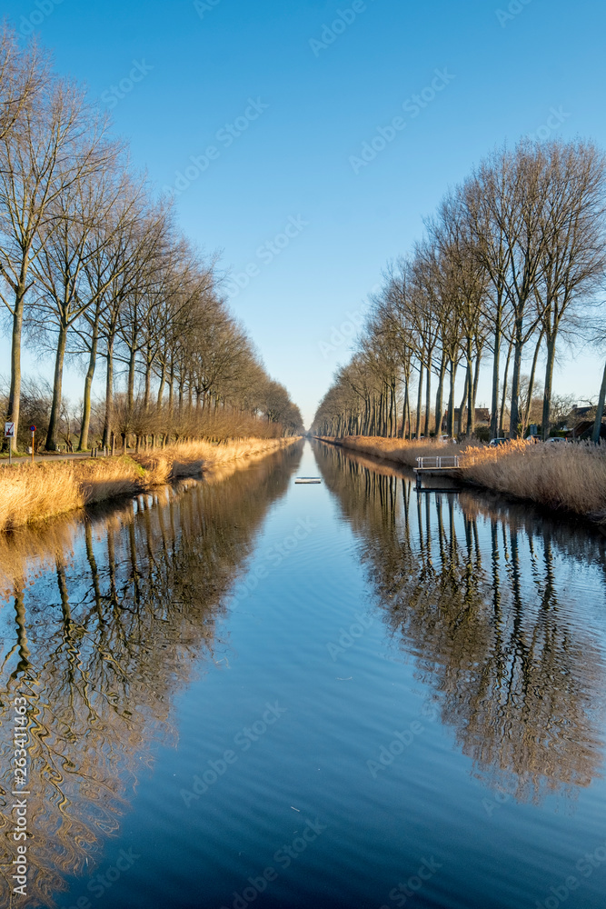 Damme Canal near the city of Bruges in Belgium Damme Canal near the city of Bruges in Belgium