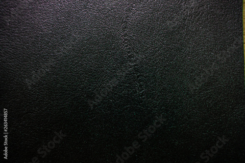 Abstract black genuine fullgrain leather background photo