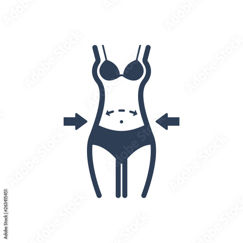 Simple Illustration of Weight Control Icon