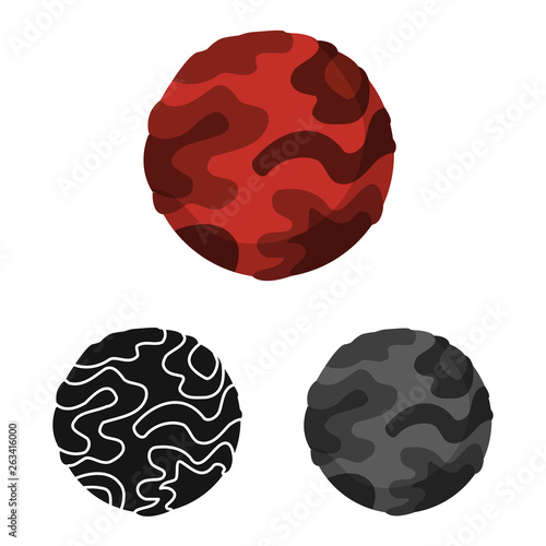 Vector design of planet  and mars symbol. Set of planet  and gravity  vector icon for stock.