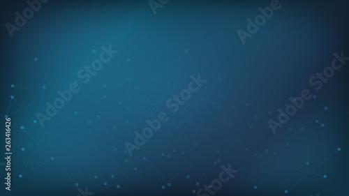 Blockchain Network Polygonal Nano Technology Design. Futuristic Artificial Intelligence Network Nodes Vector