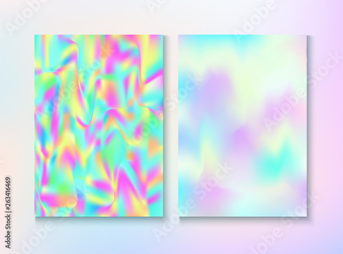 Cosmic Foil, Metal Cover, Vector Magazine Texture.