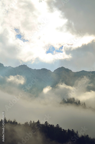 Cloudy Mountains Nature Landscape