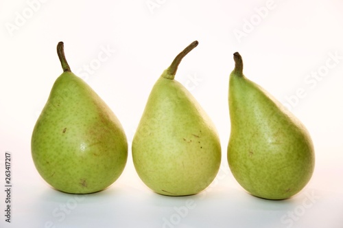 Three pears isolated