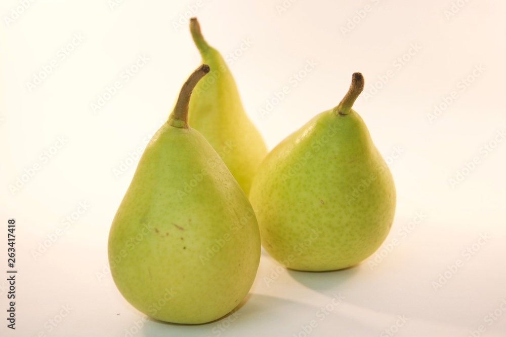 Three pears isolated