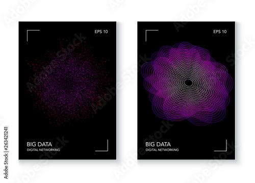 Big Data Artificial Intelligence Vector Background. Cyber Space Online Education Future Design. Big Data Techno Music Poster