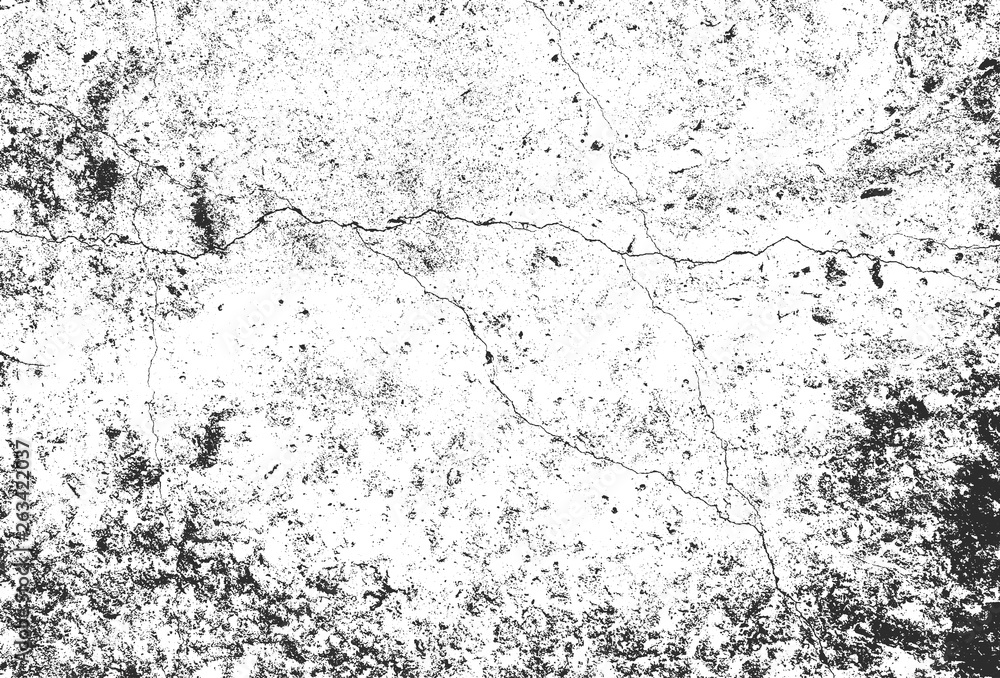 Distress old cracked concrete wall textures. EPS8 vector.